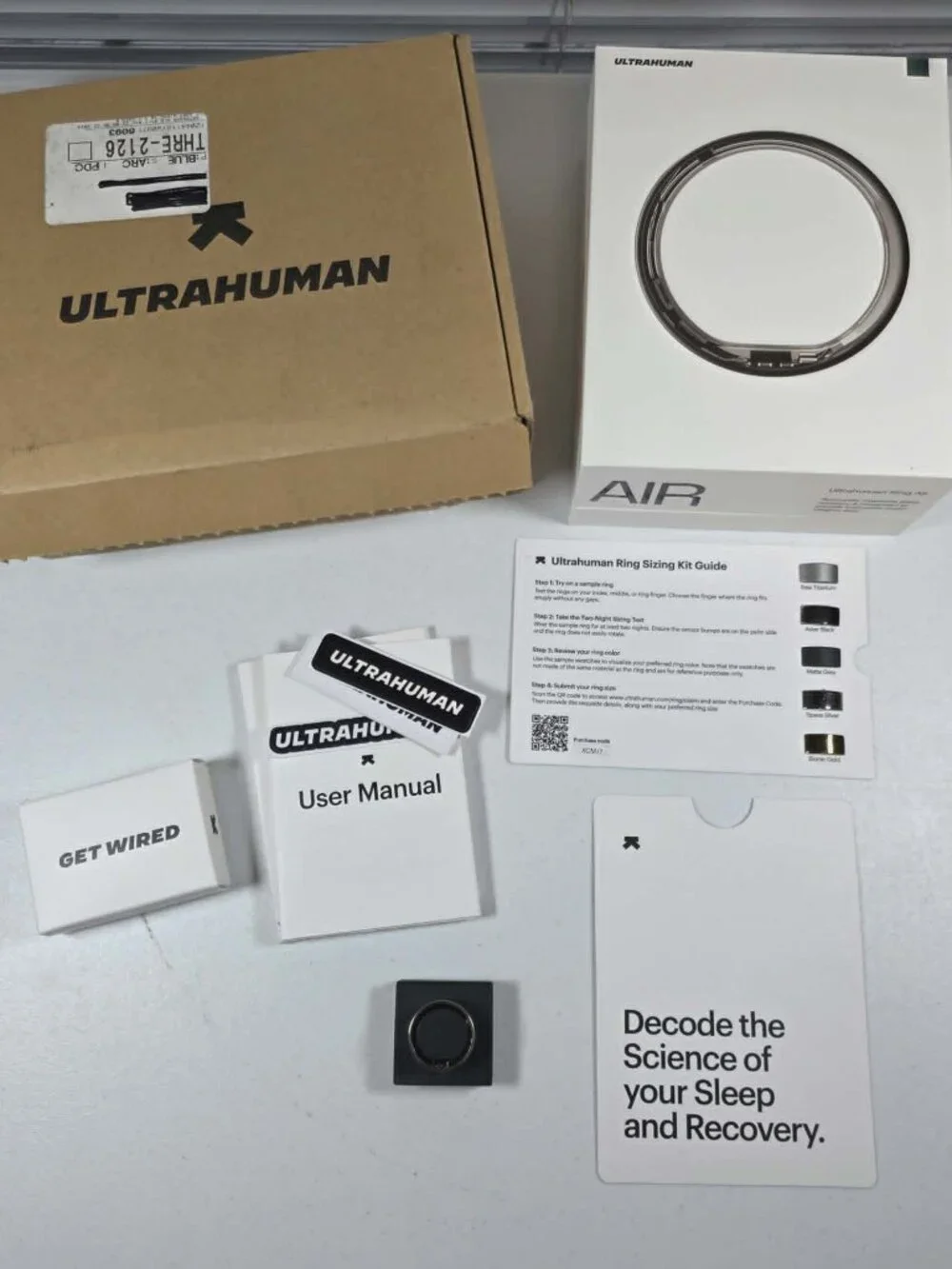 ULTRA HUMAN AIR SMART RING HEALTH MONITOR AIR SILVER SIZE 9 NEW